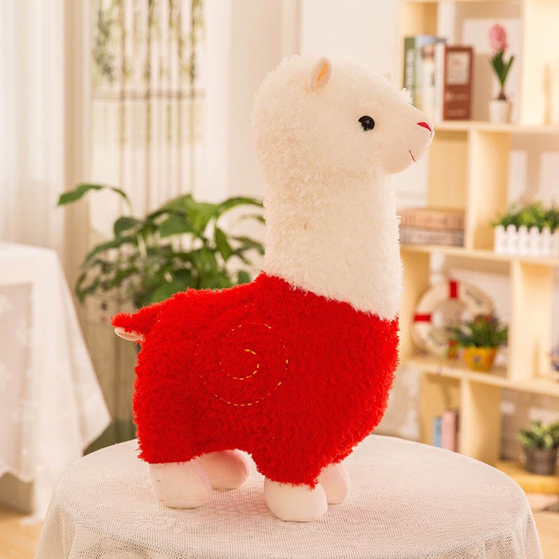 Furry Plush Lama Alpaca Toy - Stuffed Soft Long Plush Lifelike Alpaca Sheep Hug Pillow