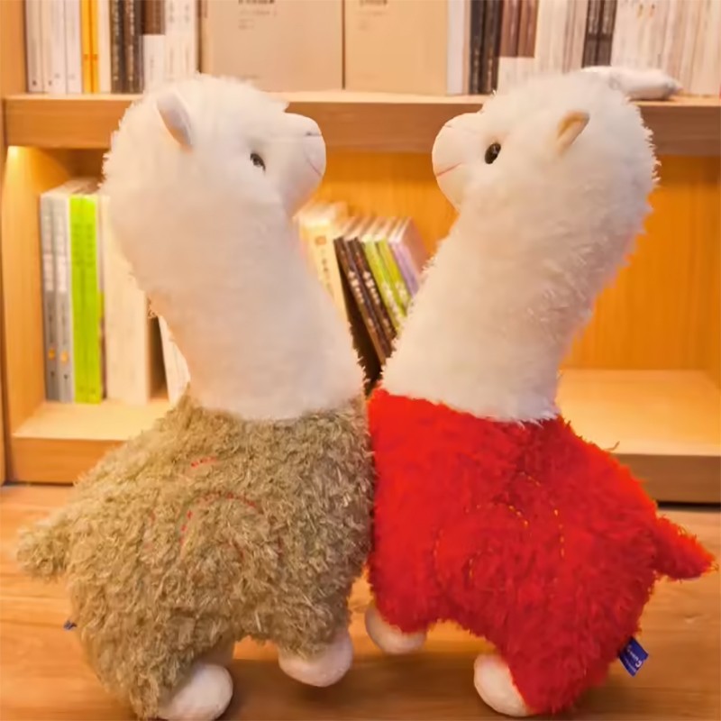 Furry Plush Lama Alpaca Toy - Stuffed Soft Long Plush Lifelike Alpaca Sheep Hug Pillow