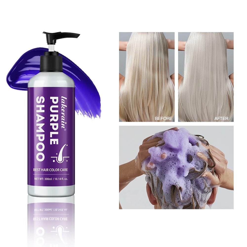 300ml Purple Shampoo for Blonde Hair Yellow Tone Remover and Color Lock for Silver, Gray, and Bleached Hair