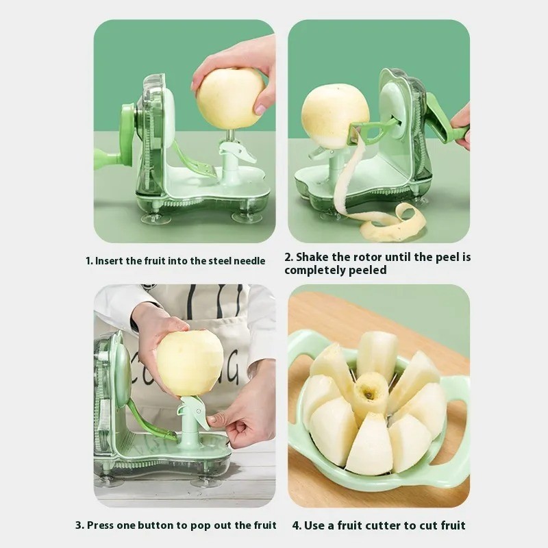 Two-in-One Hand Shake Fruit Peeler and Cutter