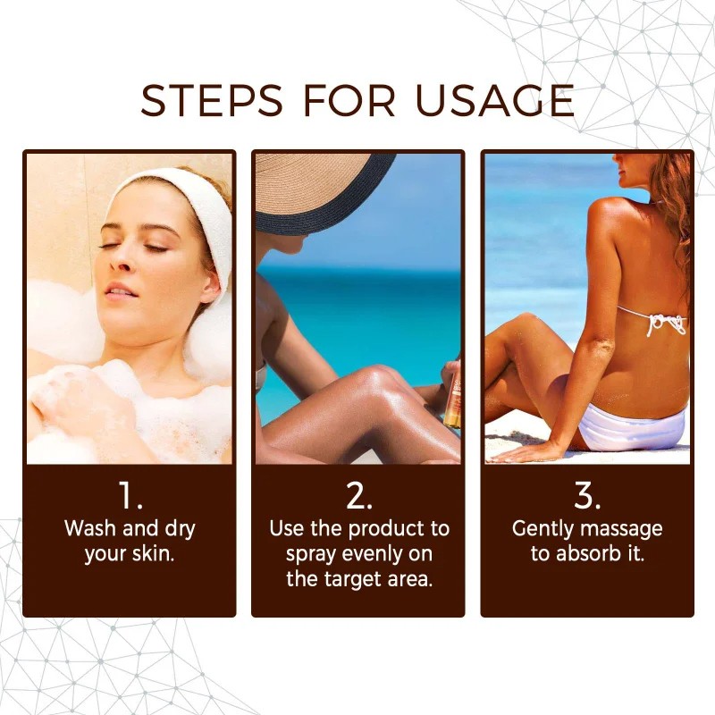 Self Spray Tan Natural Tanning Oil Mousse Gradual Face and Body Moisturizer, Quick Dry, 30ml