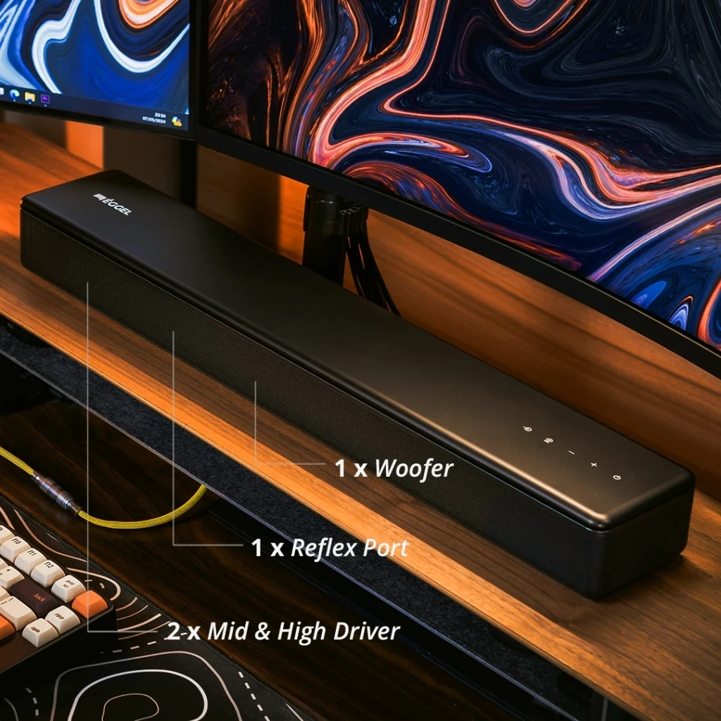 Eggel Stage SoundBar / Sound Bar with Built-In Woofer