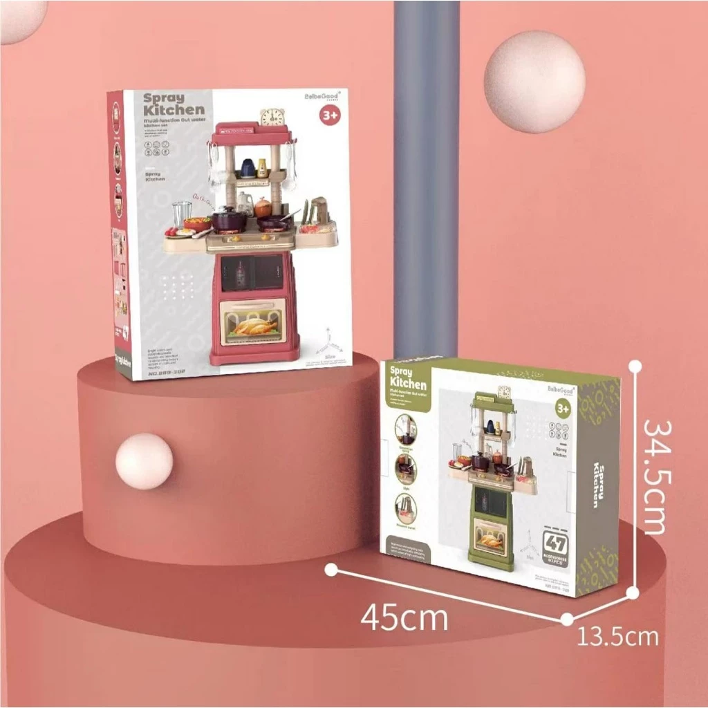 ( 899-01-02-07-08 )66Cm Toys Kitchen Set Spray Mist Kids / Cook Cooking Toys Smolding Fever / Toys Set Cook