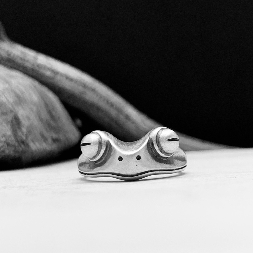Personality Frog Ring Vintage Craft Silverware