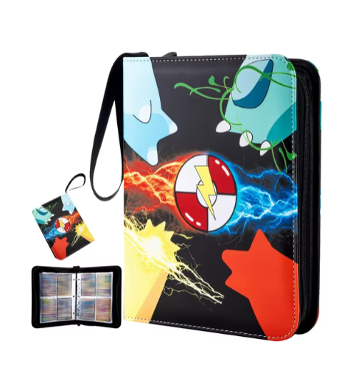 Trading Card Binder 400 Pocket Personalizable Categorizable Card Collection Binder for Pokemon Card Book Holder with 50 Sleeves