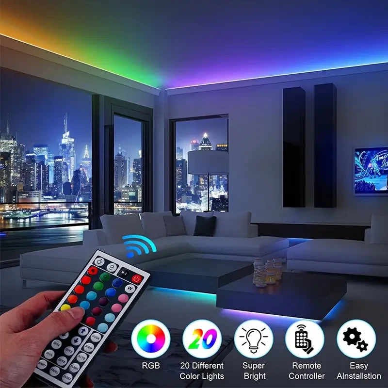 Wireless Control LED Strip Lights Infrared Remote RGB