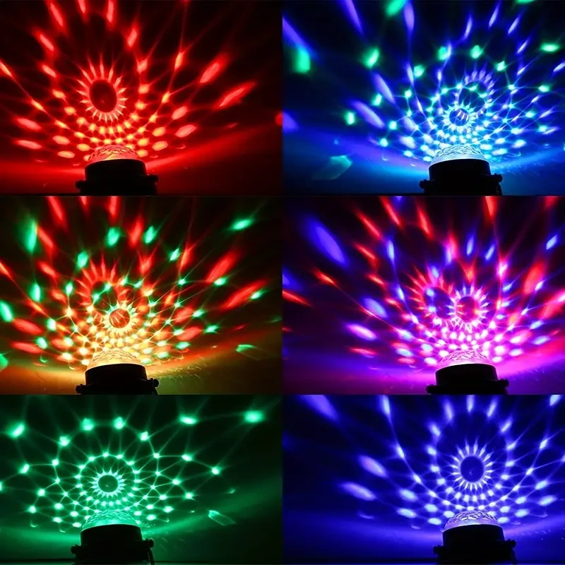 USB Powered Disco Ball Lamp Set, RGB LED Party Lights with Music Rhythm Control,