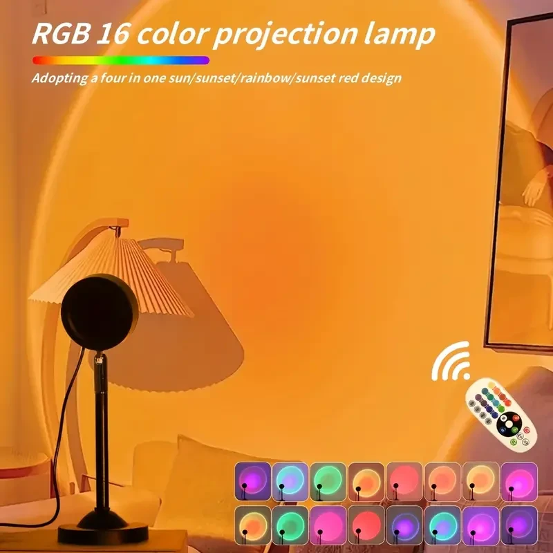 Sunset Projection LED Lamp with Remote Control