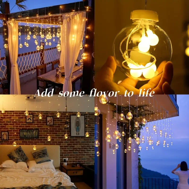 3.0meter Wishing Ball String Lights, 2024 New Model, 8 Lighting Modes,
