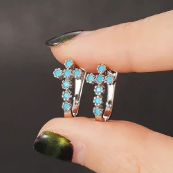 Geometric Cross Ear Clip Exquisite Matching Simple Female