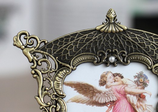 Vintage copper photo frame