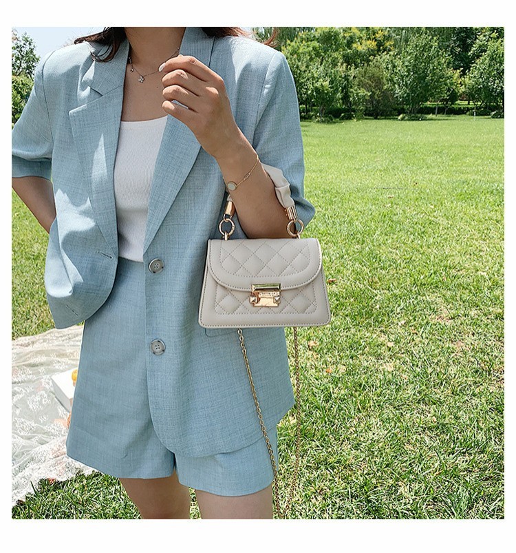 Summer New Fashion Chain Messenger Net Red Ladies Rhombus Small Square Bag