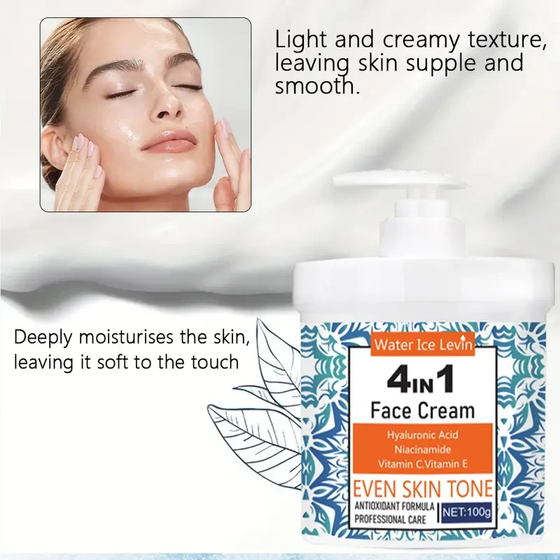 4-In-1 Facial Serum - Hydrates, Firms, And Fine Lines And with Hyaluronic Acid, Niacinamide, And Vitamin C