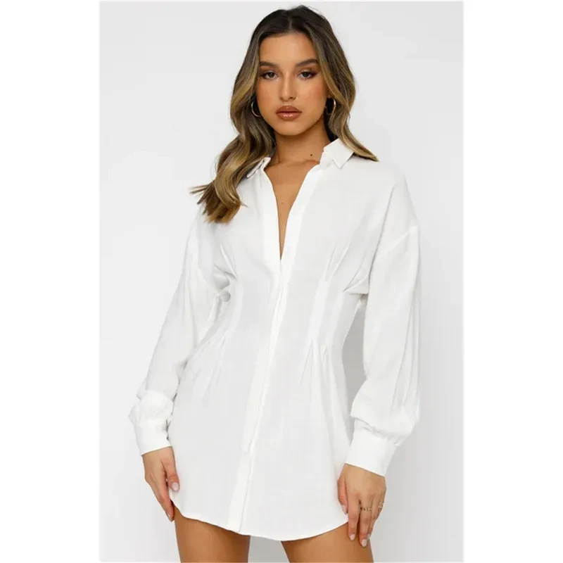 Women's Clothing Blouse Collar Waist-tight Dress