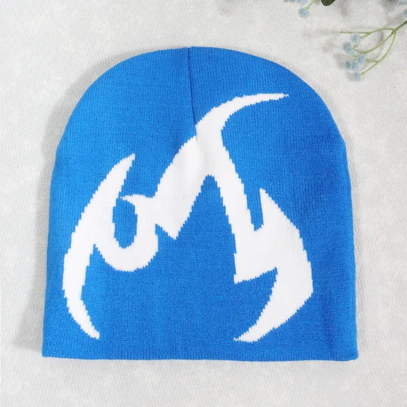 Vivid Wave Jacquard Knit Beanie