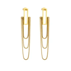 Temperament Entry Lux Multi-layer Tassel Chain Earrings