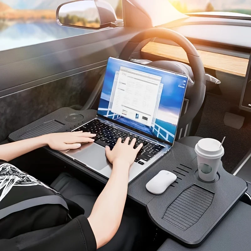 Compact Folding Car Desk for Model 3 & Y