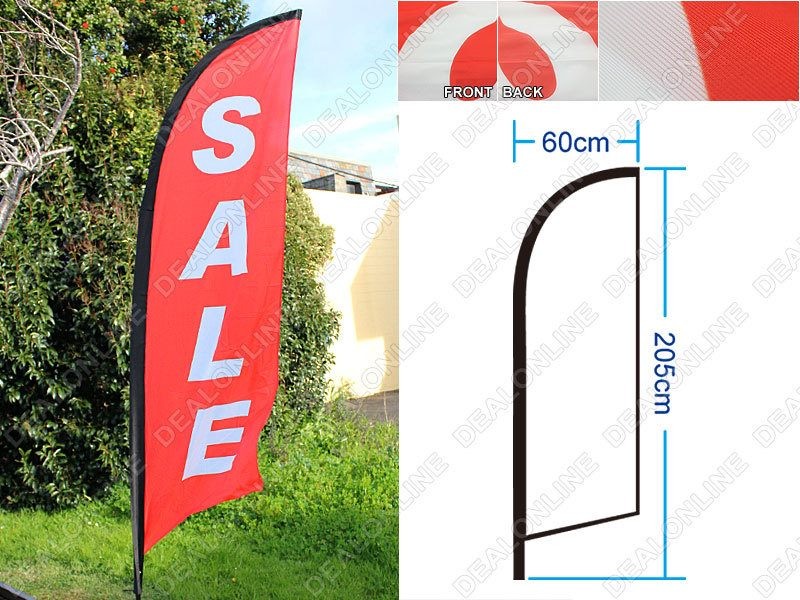 "SALE" 3M Flag Feather Double Sided