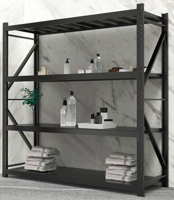 BALCK 2x2x0.5m STORAGE SHELVING WAREHOUSE SHELF SHELVES RACKING RACKS