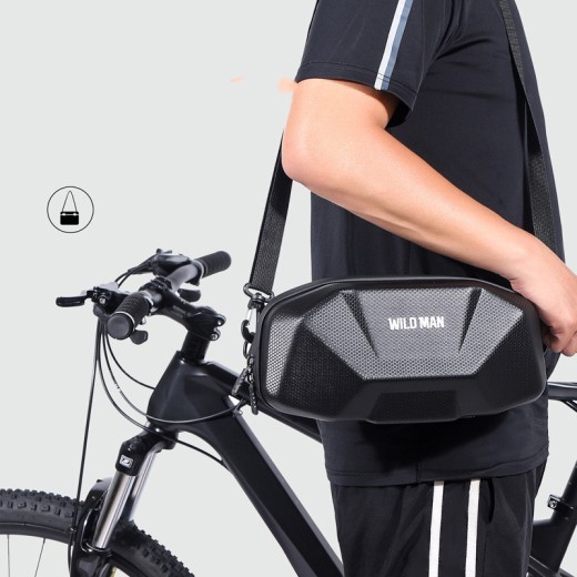 WILD MAN Bicycle Handlebar Bag EVA Hard Shell