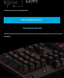 G413 Gaming Electronic Sports Mechanical Keyboard Desktop Backlight 104 Key Metal Panel