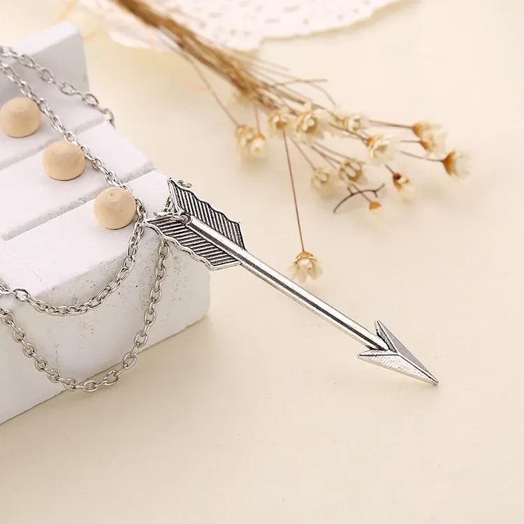 Women's Vintage Arrow Necklace Sweater Chain