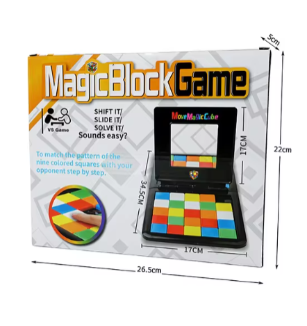 Magic Cubes Toy IQ Puzzle 3D Puzzle Race Cube Board Blocks Game Kids Adults Education Toy Parent-Child Double Speed Game