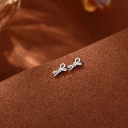 S999 Sterling Silver Pure Silver Stud Earrings For Women
