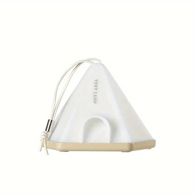 1pc Tent-Shaped LED Pendant Light USB Rechargeable 1200mAh Lithium Battery, Multi-Mode Mood Lighting for Bedroom, Home, Office Decor, Desk & Scene Decoration