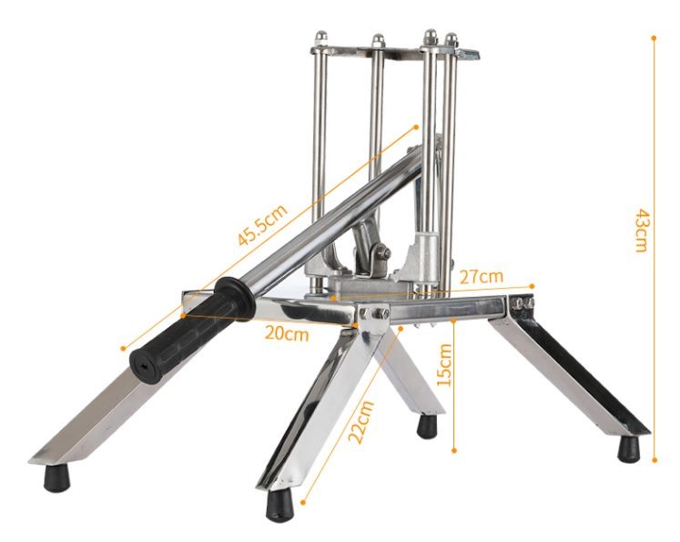 Alloy Vertical French Fries/Chips Vegetable/Fruit Strip Maker with 4 Blades