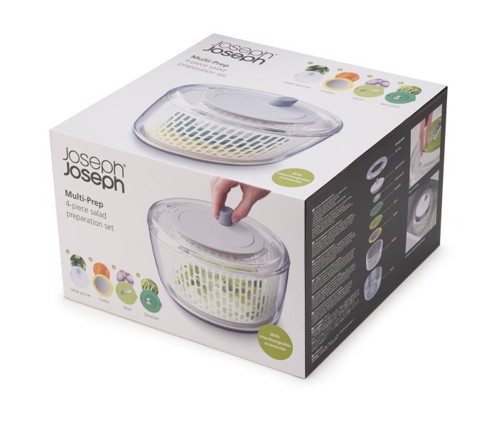 Multi-Prep 4-Piece Salad Preparation Set - Multicolour - Joseph Joseph