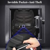 Bopai 851 019811 Large Capacity Anti Theft Waterproof Leather Backpack Laptop.