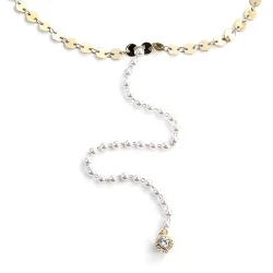 Long pearl tassel necklace