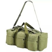 Vida XL 3-in-1 Army-Style Duffel Bag 120 L Olive Green