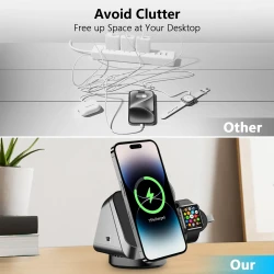 Three-in-one Magsafe Magnetic Wireless Charger Mobile Phone Watch Headset