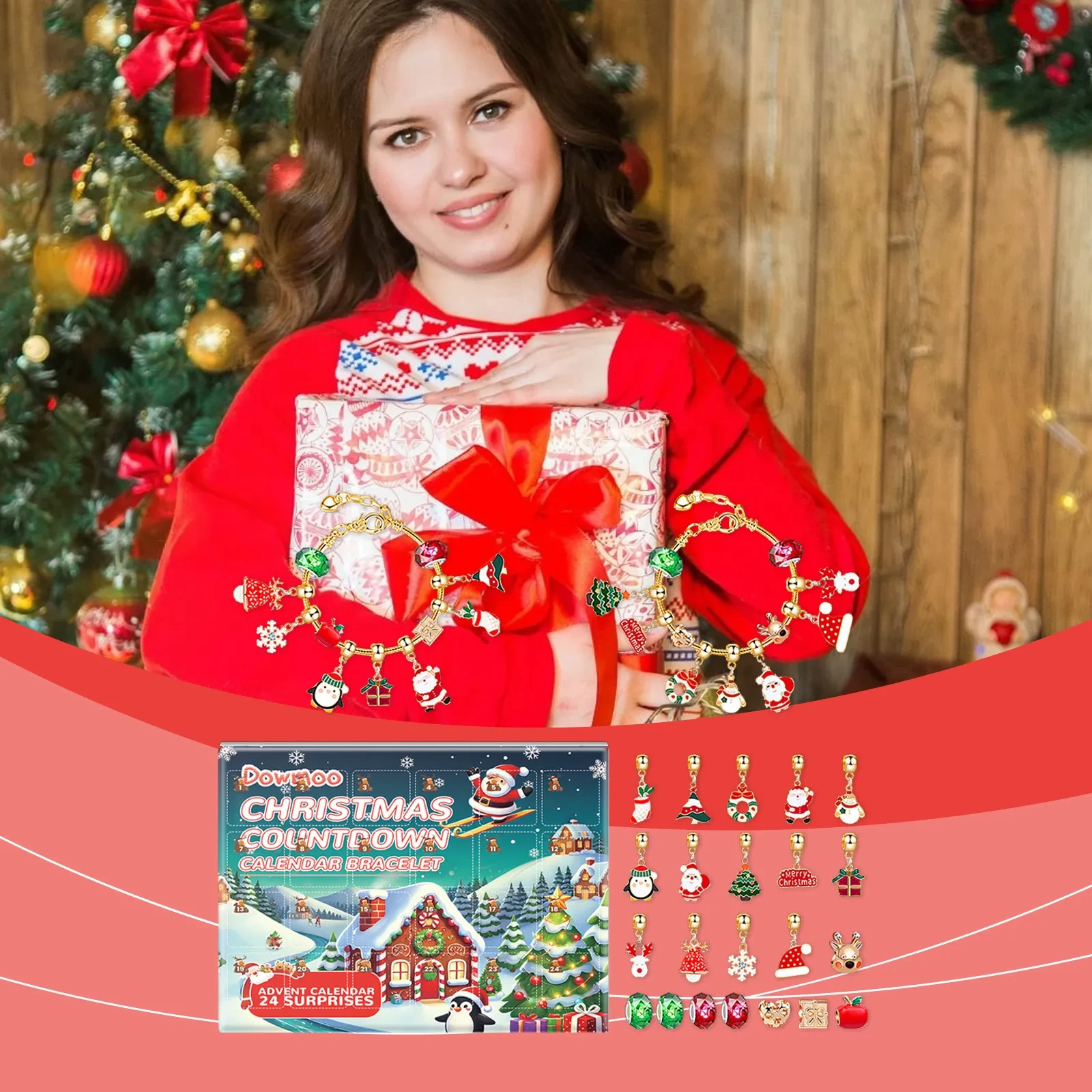 24-Grid Christmas Bracelet Making Kit