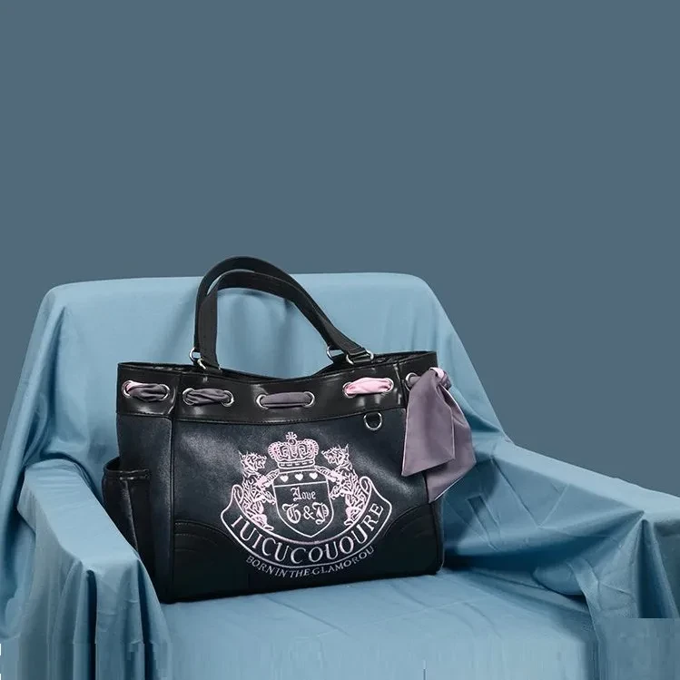 New Contrast Color Portable Shoulder Tote Bag