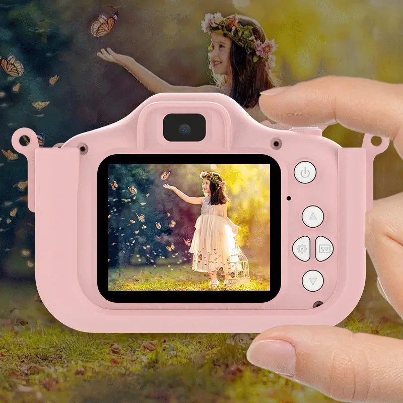 New children's cute fun digital camera can be photographed video mini children's camera Christmas gifts small SLR camera before and after the high-definition double shot cartoon Halloween gifts