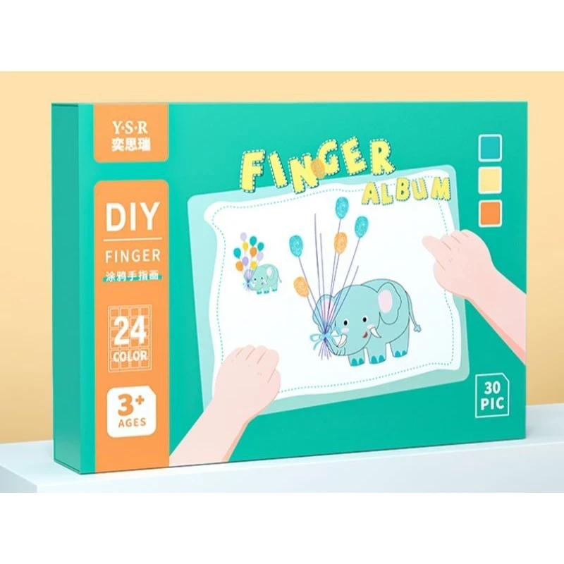 Educational Toys for Children Finger Painting Set Coloring with Montessory Fingers