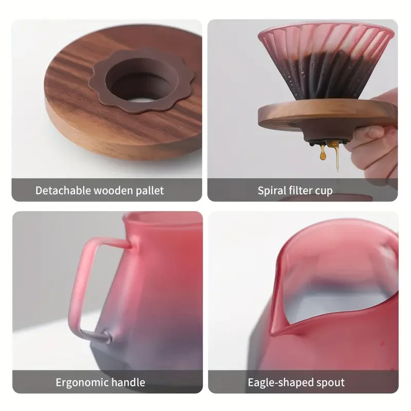 Premium Glass Coffee Pot Set with Filter Cup