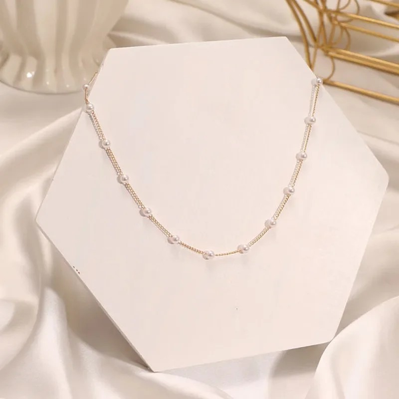 Korean Style Pearl Choker Necklace