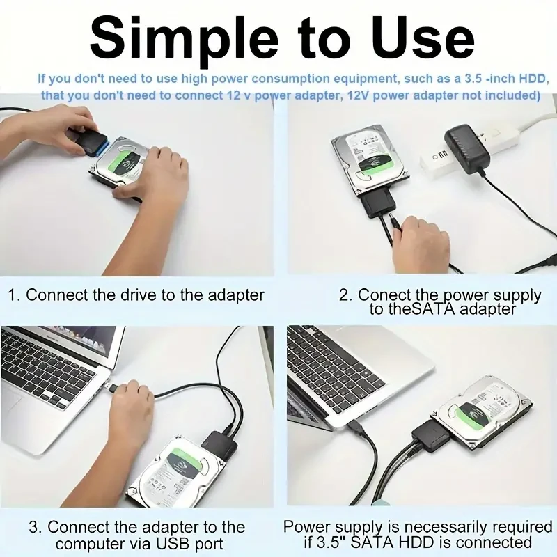 SATA To USB 3.0 Adapter Cable External Hard Drive