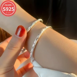 Elegant 925 Sterling Silver Starry Sky Bracelet - Hypoallergenic, Luxurious & Simple Design for Casual Attire or Gifting