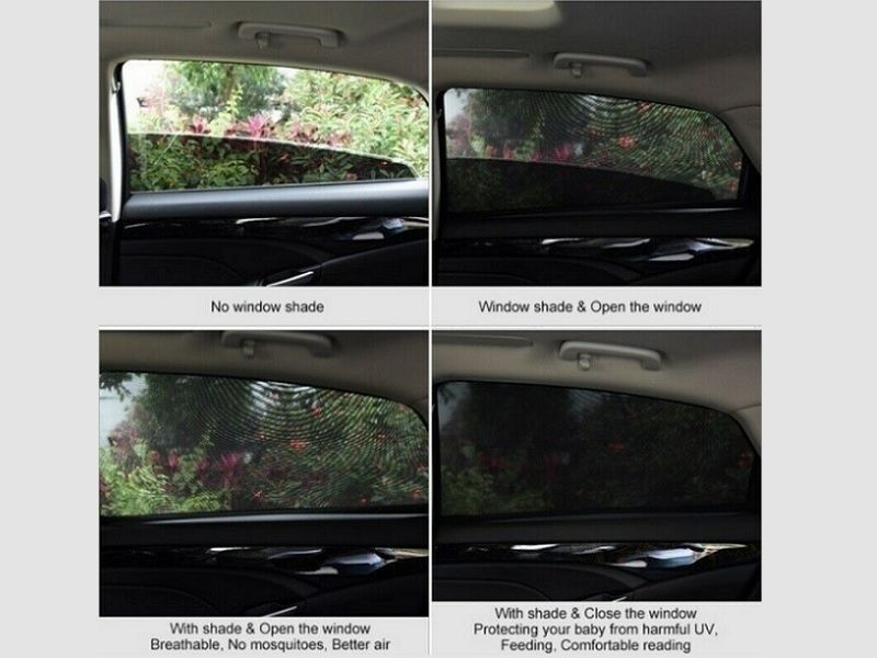 4pcs/set Car Front & Rear Side Window Sun Shade Cover