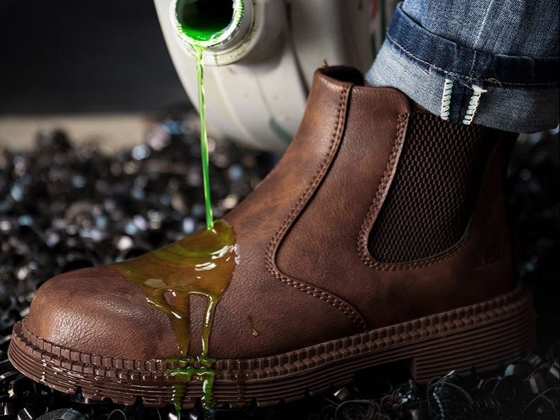 Women Steel Cap Work Boots Slip On Safety Oiled Leather Puncture Proof size 8-13