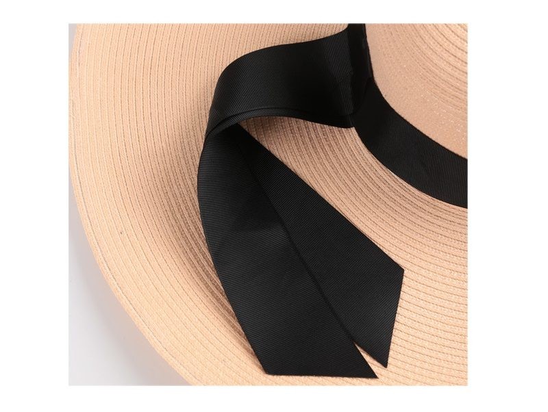 Khaki- 16cm Wide Brim Women Lady Sun Straw Hat Floppy Derby Summer Beach Cap