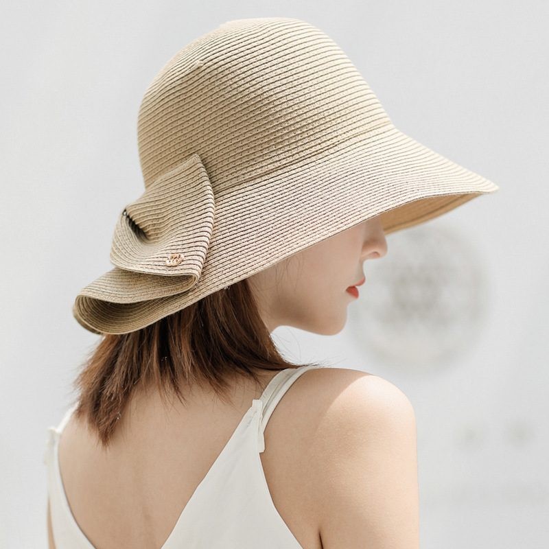 Women Lady Sun Straw Hat Wide Brim Floppy Derby Summer Beach Cap 5 Colours
