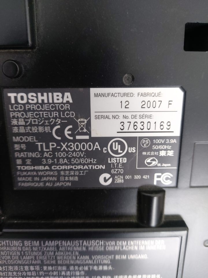 Toshiba LED Projector only 15 hours