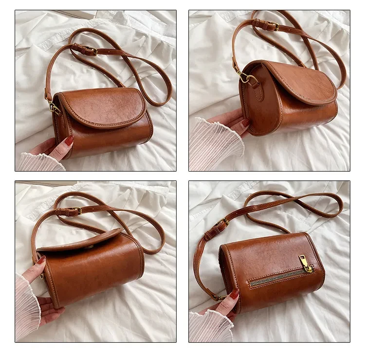 New Texture Portable And Fashion Retro Pillow Bag