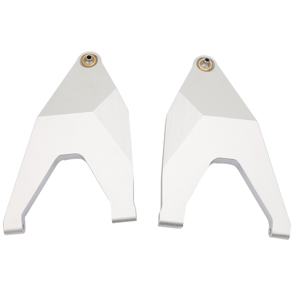 2PCS Metal Front Lower Suspension Arm Pull Rod for TRAXXAS UDR RC Truck Mode l(Silver)